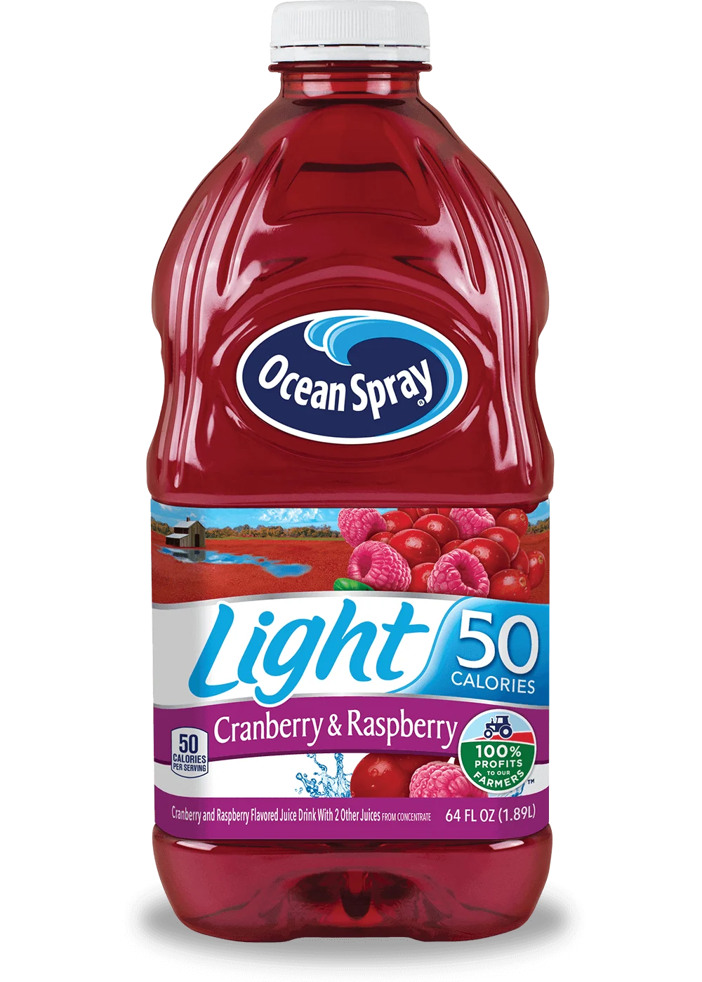 Light Cranberry & Raspberry Flavored Juice Drink 64oz